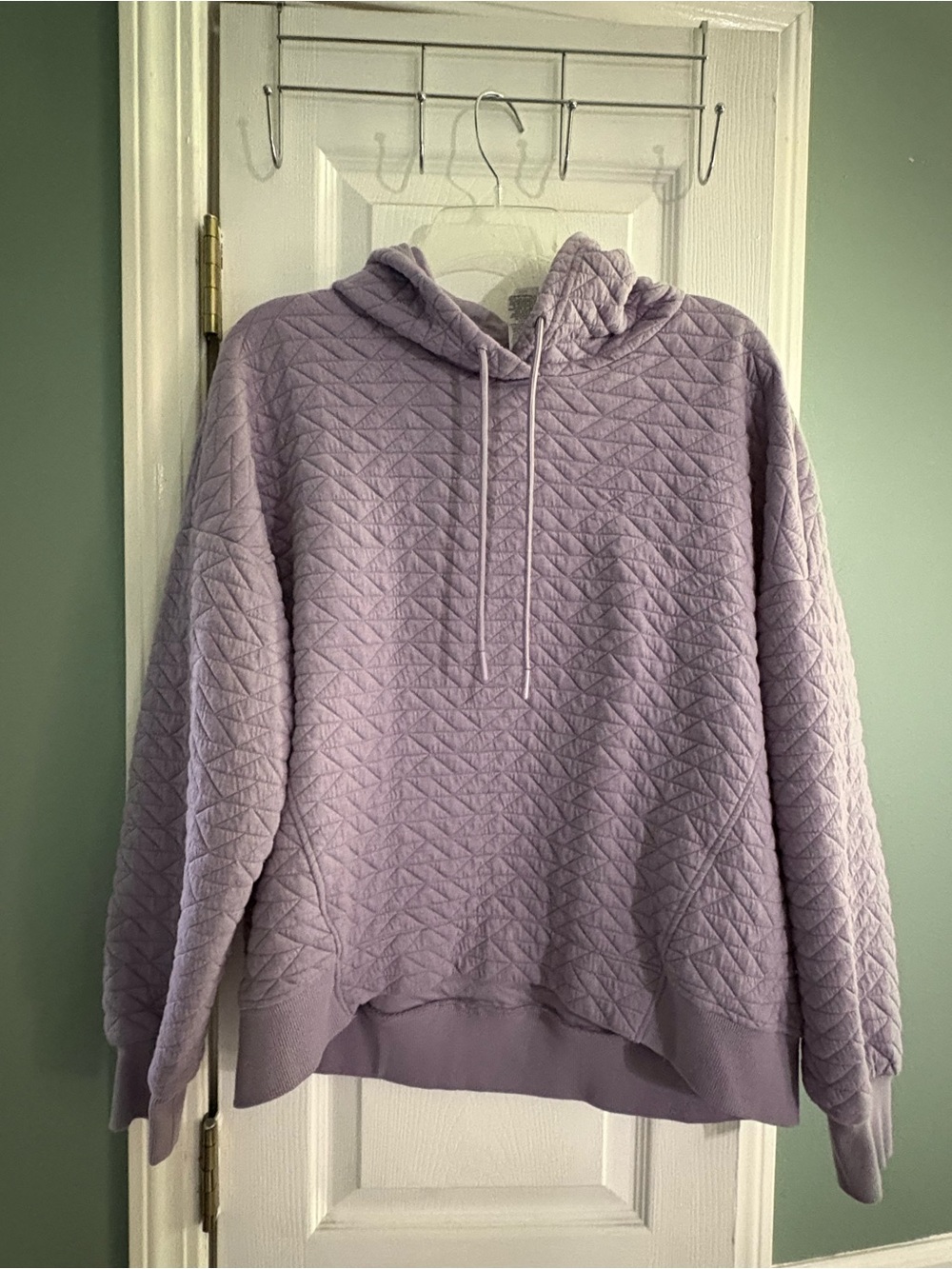 RBX Quilted Hooded Sweatshirt in Lavender